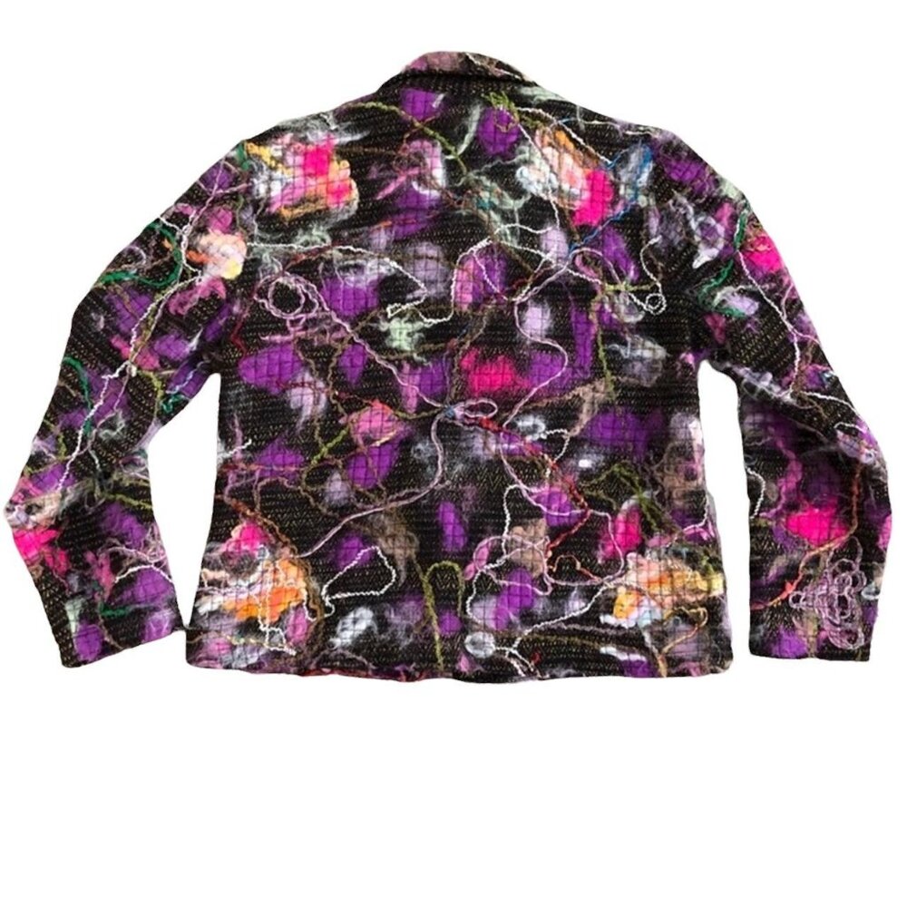 Chico’s Wool Blend Multicolor Button Front Jacket… - image 4